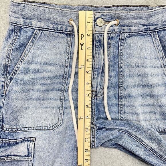 American Eagle Cargo Jogger Jeans Women’s 0 Regular Light Wash Denim 2765 - Picture 10 of 13